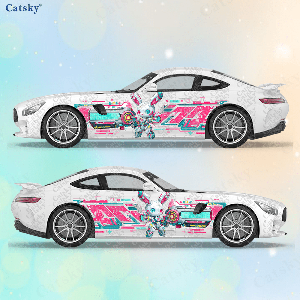 Tech Accessories For Car - 2개 사이버펑크 라인 테크 버니 자동차