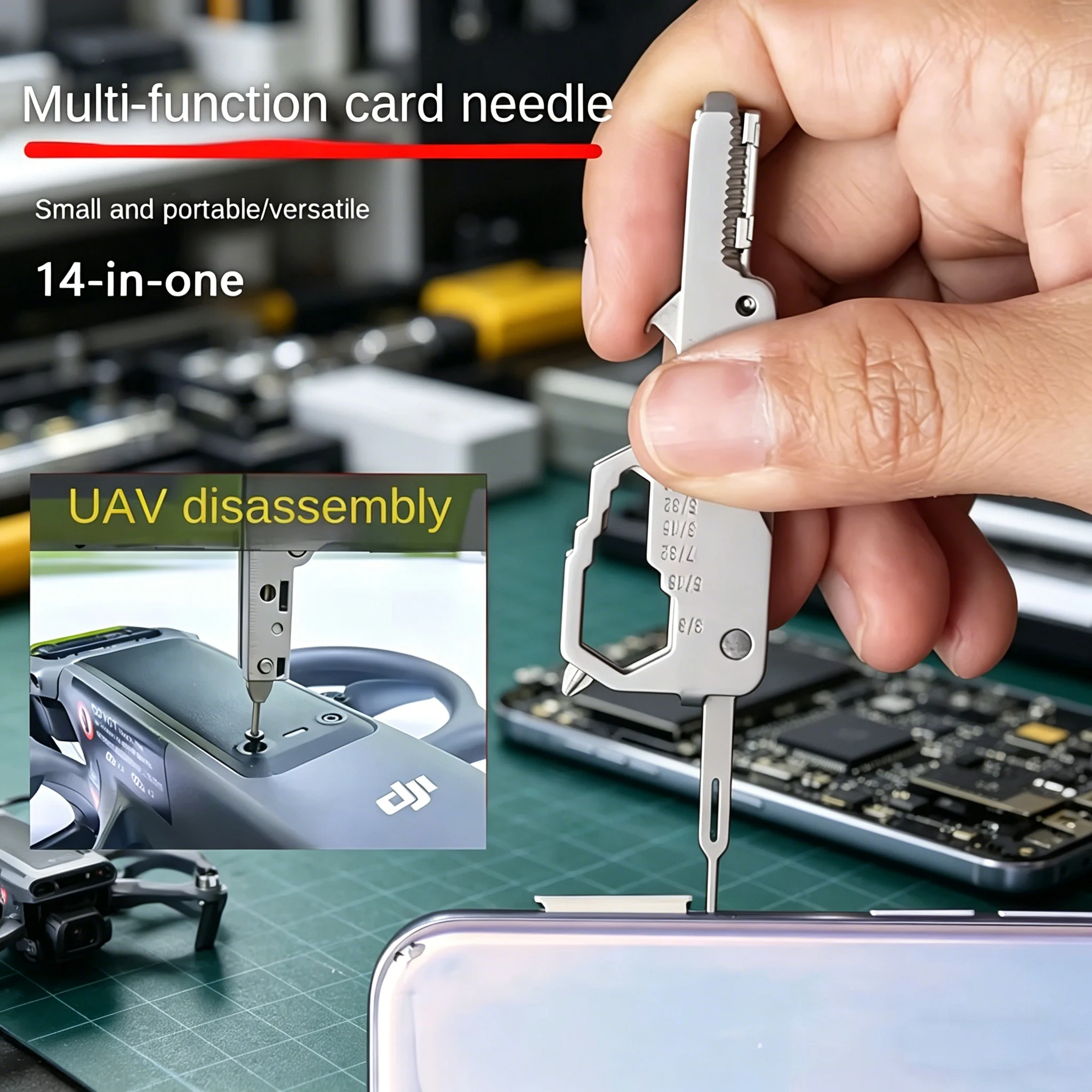 Tech Accessories Kit - 다기능 키체인 EDC 도구 - SIM