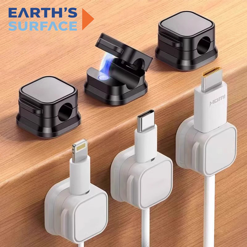 Desk Cable Clip - 자석식 케이블 클립 와인더 홀더 접착식