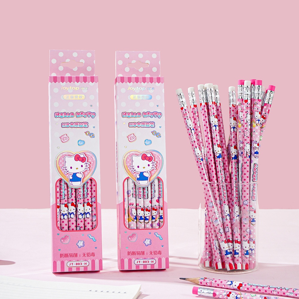 Tech Accessories For Office - 12Pcs 정품 Sanrio 헬로 키티 HB