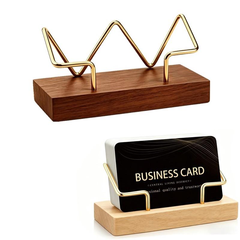 Tech Accessories For Office - 【A8】나무 명함 홀더 정리함 사무실 책상