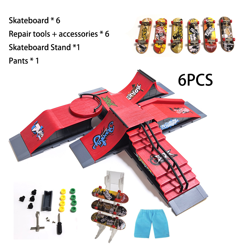 Tech Deck Accessories - DIY 핑거 스케이트파크 6-in-1 세트 전문가용