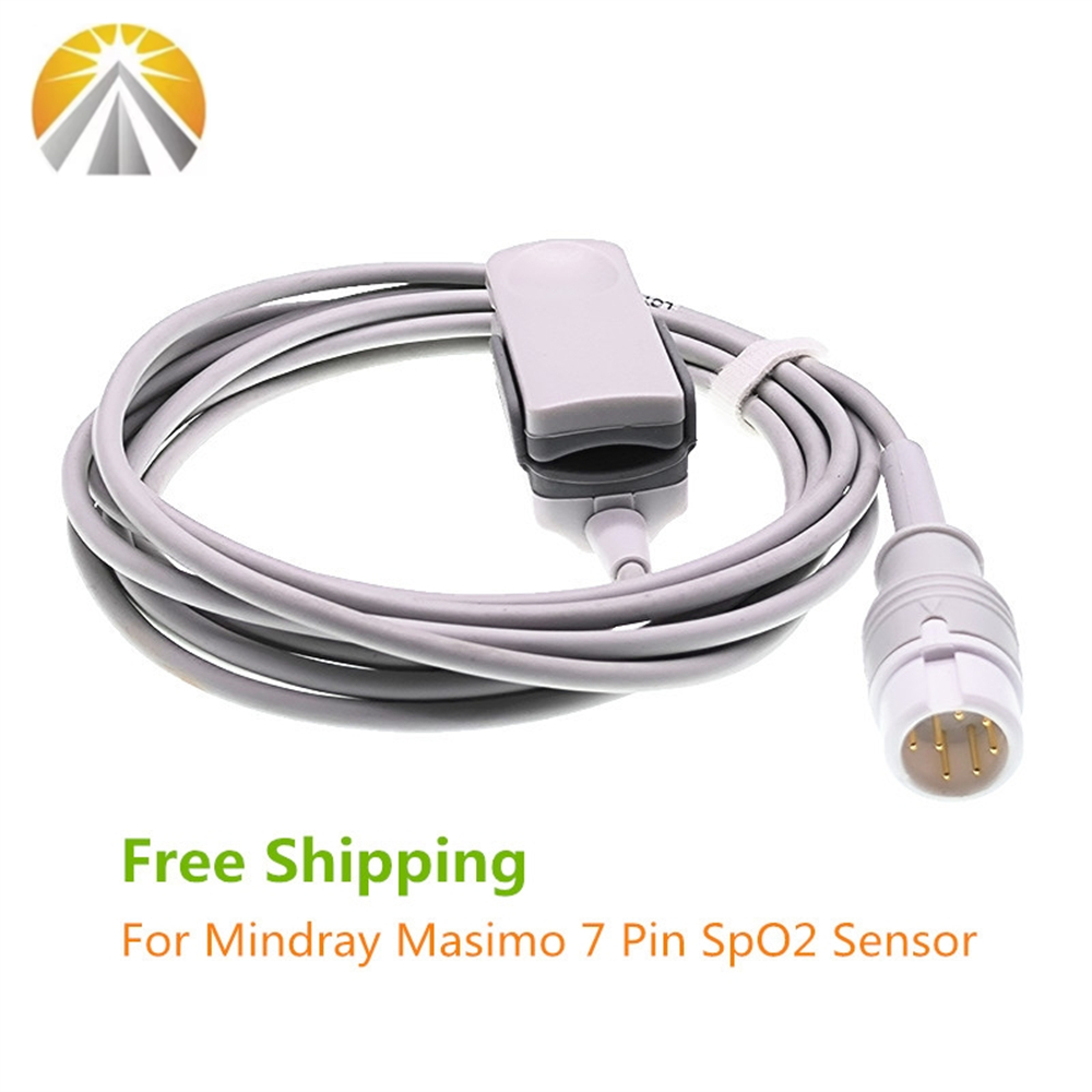 M Tech Accessories - 재사용 가능한 7핀 SPO2 센서 (Mindray