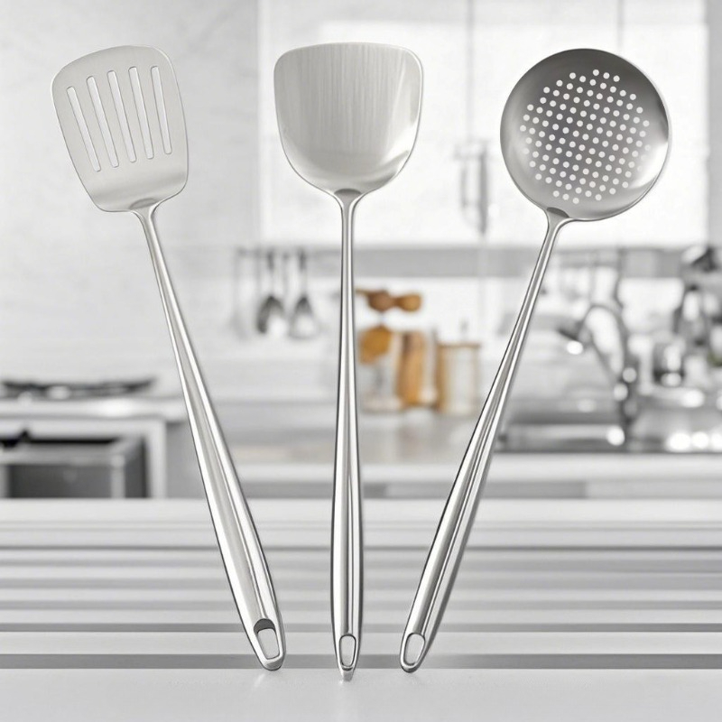 Hi Tech Kitchen Accessories - 식품용 스테인리스 스틸 웍 주걱 금속