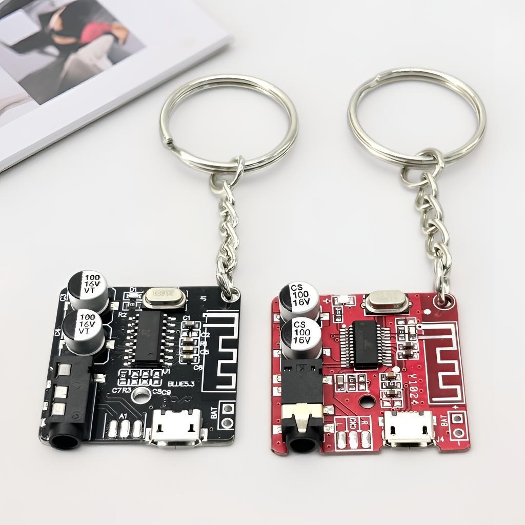 Tech Accessories Key - 사이버펑크 스타일 회로 기판 열쇠고리 레트로