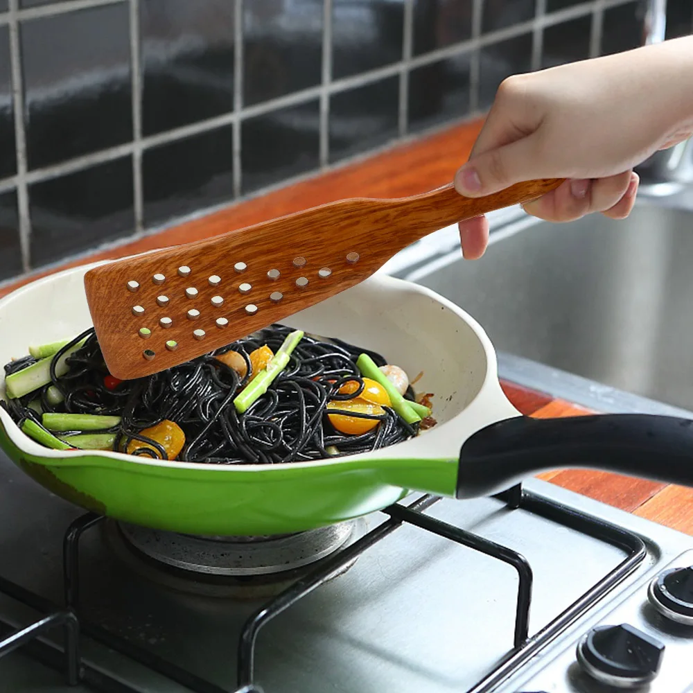프라이팬 스테이크용 필터 숟가락 논스틱 팬용 나무 주걱 - Hi Tech Kitchen Accessories 리뷰 및 가격