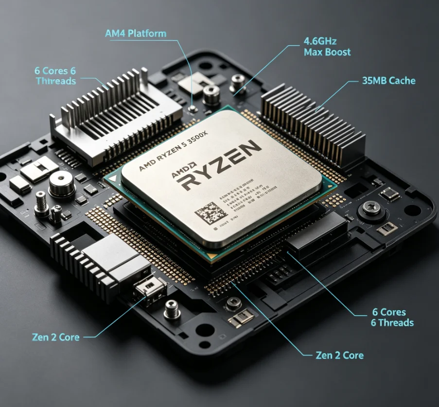 소켓 AM4 교체용 프로세서 R5 3500X 6 코어  - Amd Cpu Ryzen 5 리뷰 및 가격