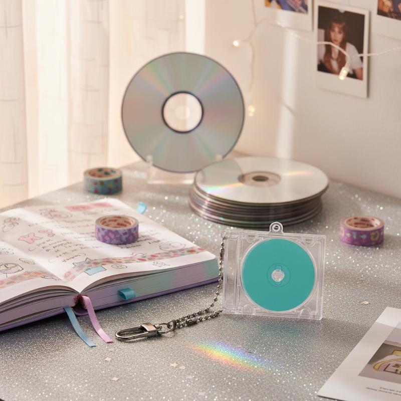 CD 디스크 케이스 키체인 - DIY 백팩 펜던트용 앨 - Tech Accessories Key 리뷰 및 가격