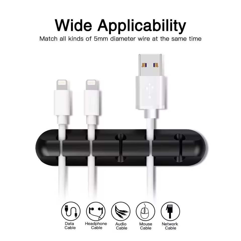 실리콘 USB 케이블 정리기 USB 충전 케이블 와인더 - Desk Cable Clip 리뷰 및 가격