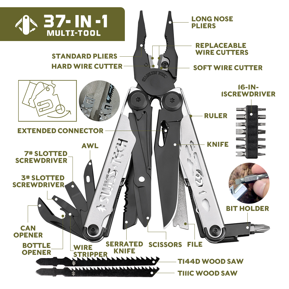 SWISS TECH 다기능 접이식 펜치 37 in 1  - Tech Accessories Kit 리뷰 및 가격