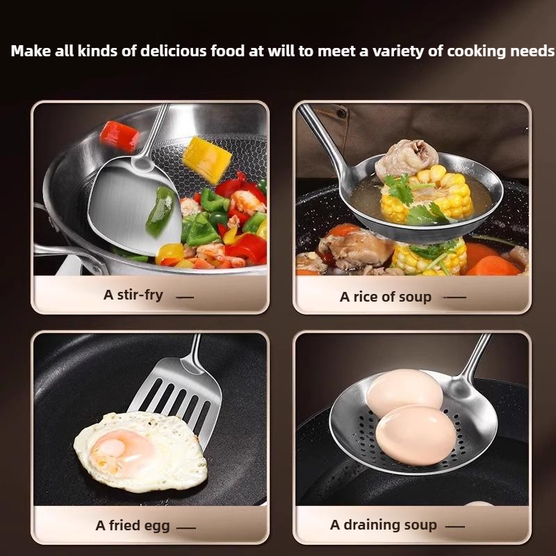 식품용 스테인리스 스틸 웍 주걱 금속 주방기구 슬롯형  - Hi Tech Kitchen Accessories 리뷰 및 가격